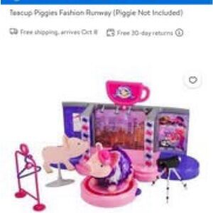 Teacup Piggies Fashion Runway Playset - Pink and Purple